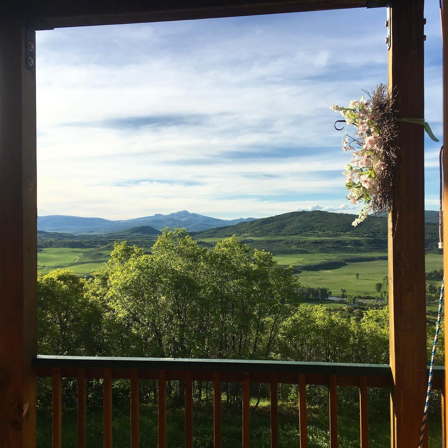 Beautiful views during dinner on our friend’s deck last night.