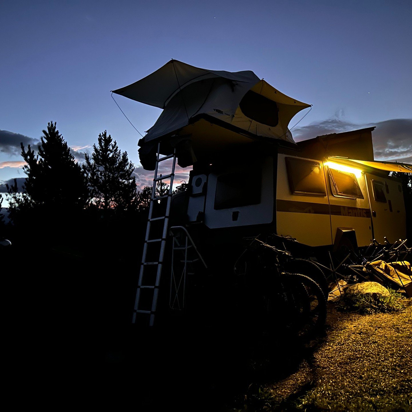 August 2023: Camping in Frisco for Elliot's MTB race