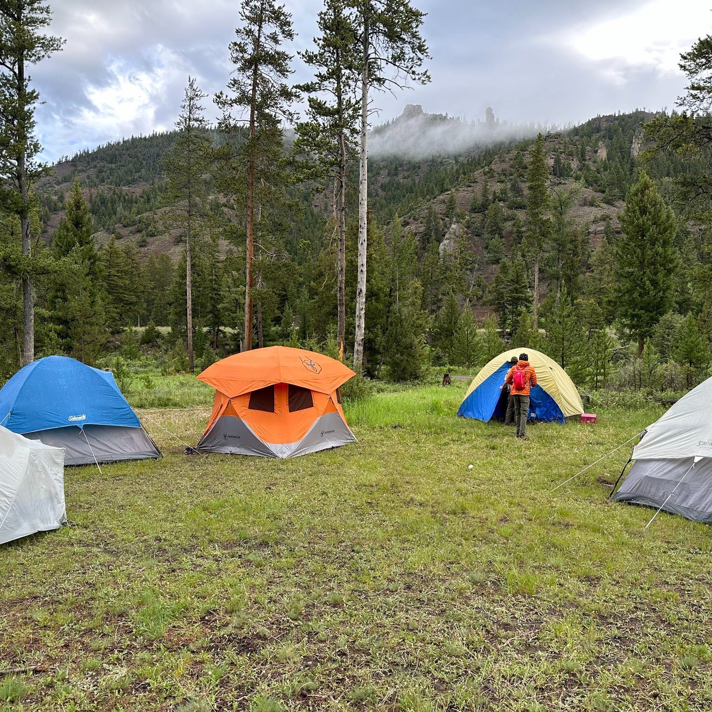June 2023: Camped for a week outside the east entrance of Yellowstone. Cold, rainy, but beautiful.